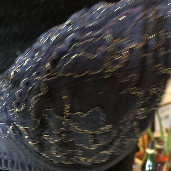 Navy Blue Blush Lace Sheer Bra Underwire womens sz 36C - Picture 4 of 4